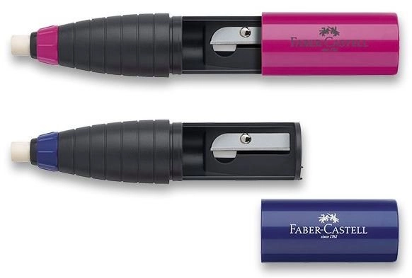 E-shop STRÚHADLO TWIST S GUMOU -FABER CASTELL - ČERVENÉ, MODRÉ