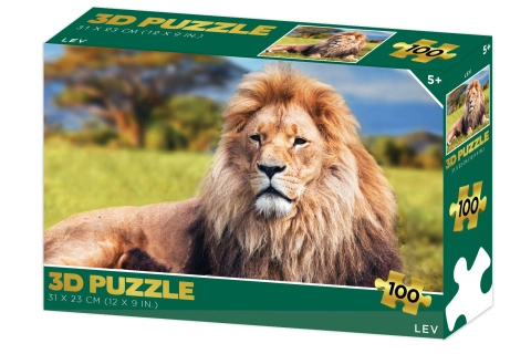 3D puzzle – lev, 100 dielikov