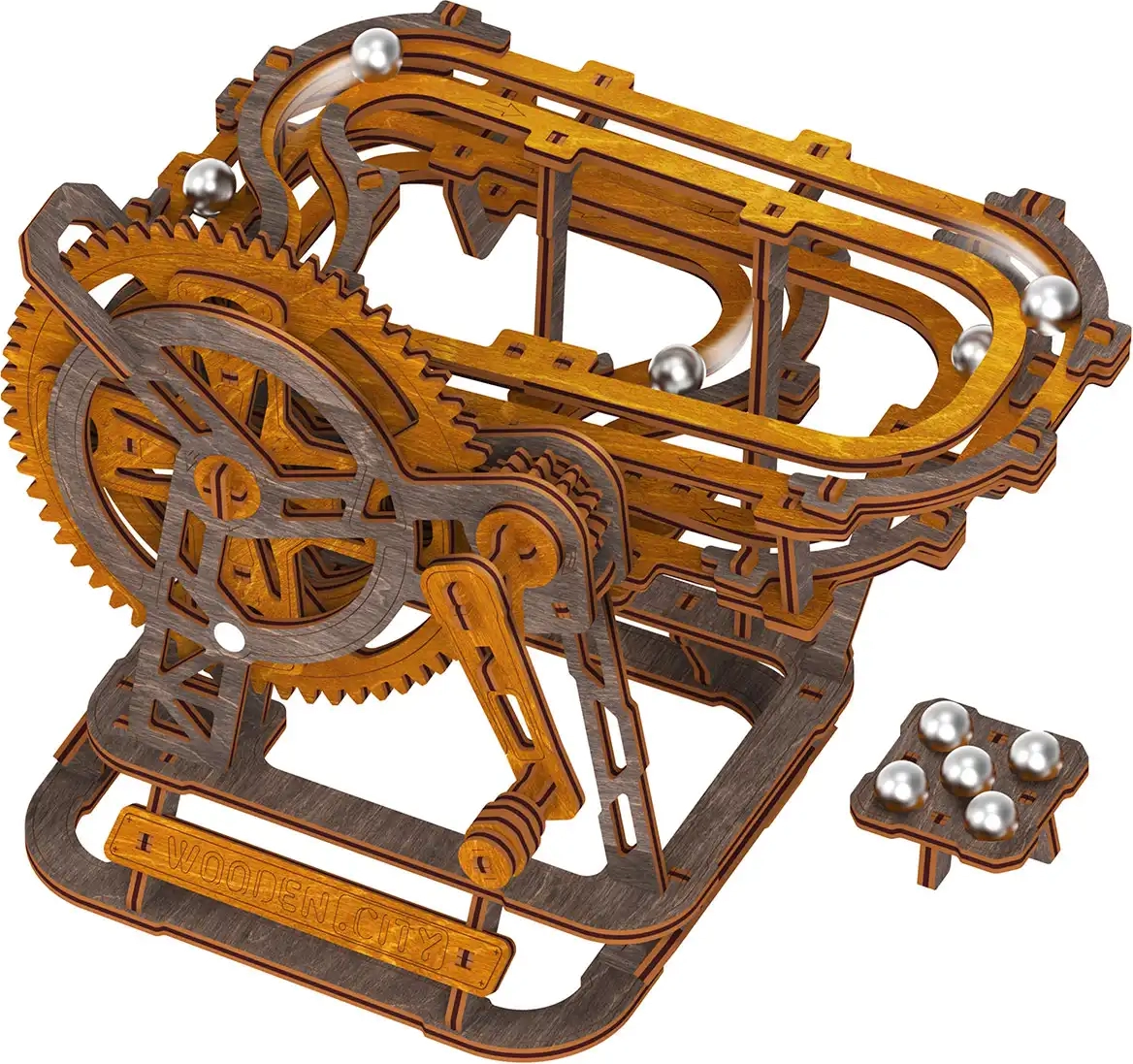 WOODEN CITY 3D drevené puzzle Guličková dráha mini 147 ks