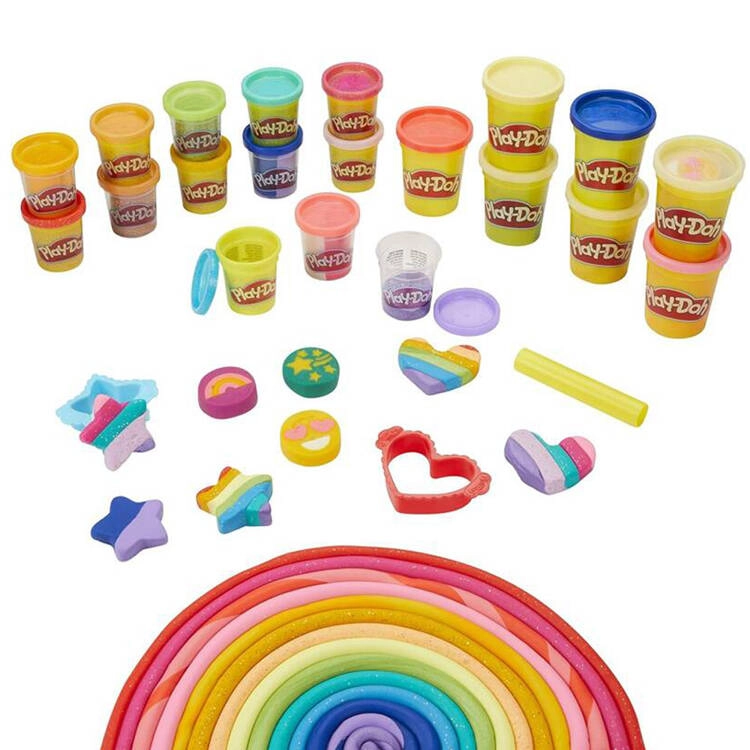 Hasbro Play-Doh Happy Colors 21ks + Trblietky + Formičky + Valček