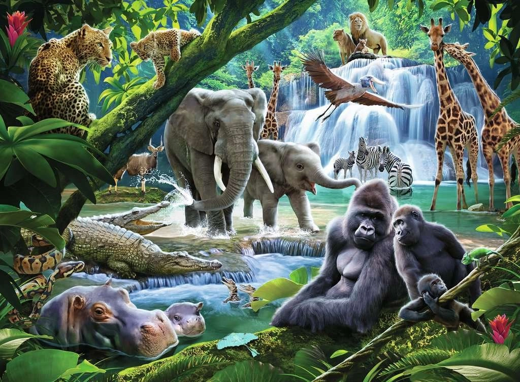E-shop Ravensburger 129706 Rodina z džungle 100 dielov