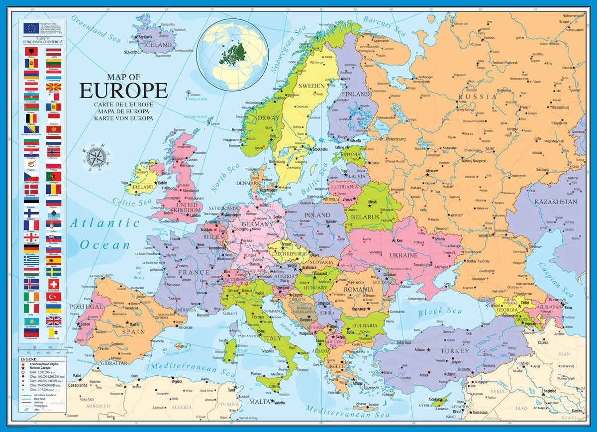 E-shop Eurographics Mapa Evropy 1000 dielov