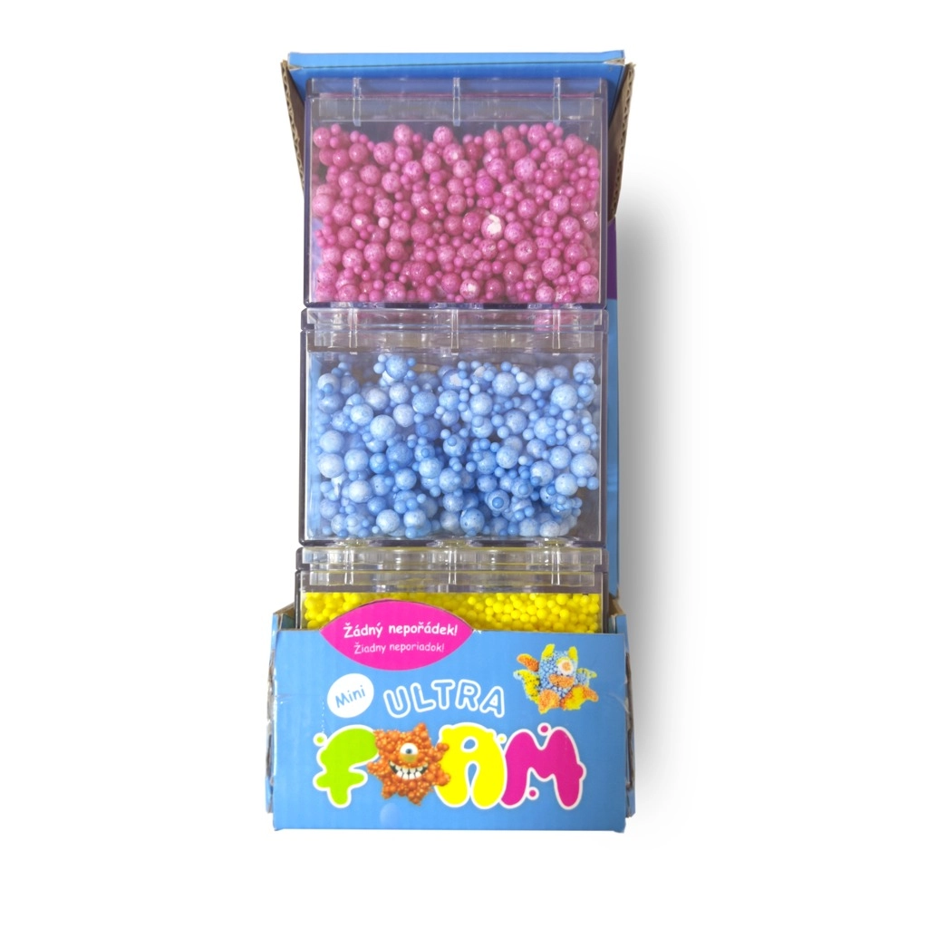 Ultra Foam Mix 3 ks modrá, purpurová, žltá modelovacia hmota