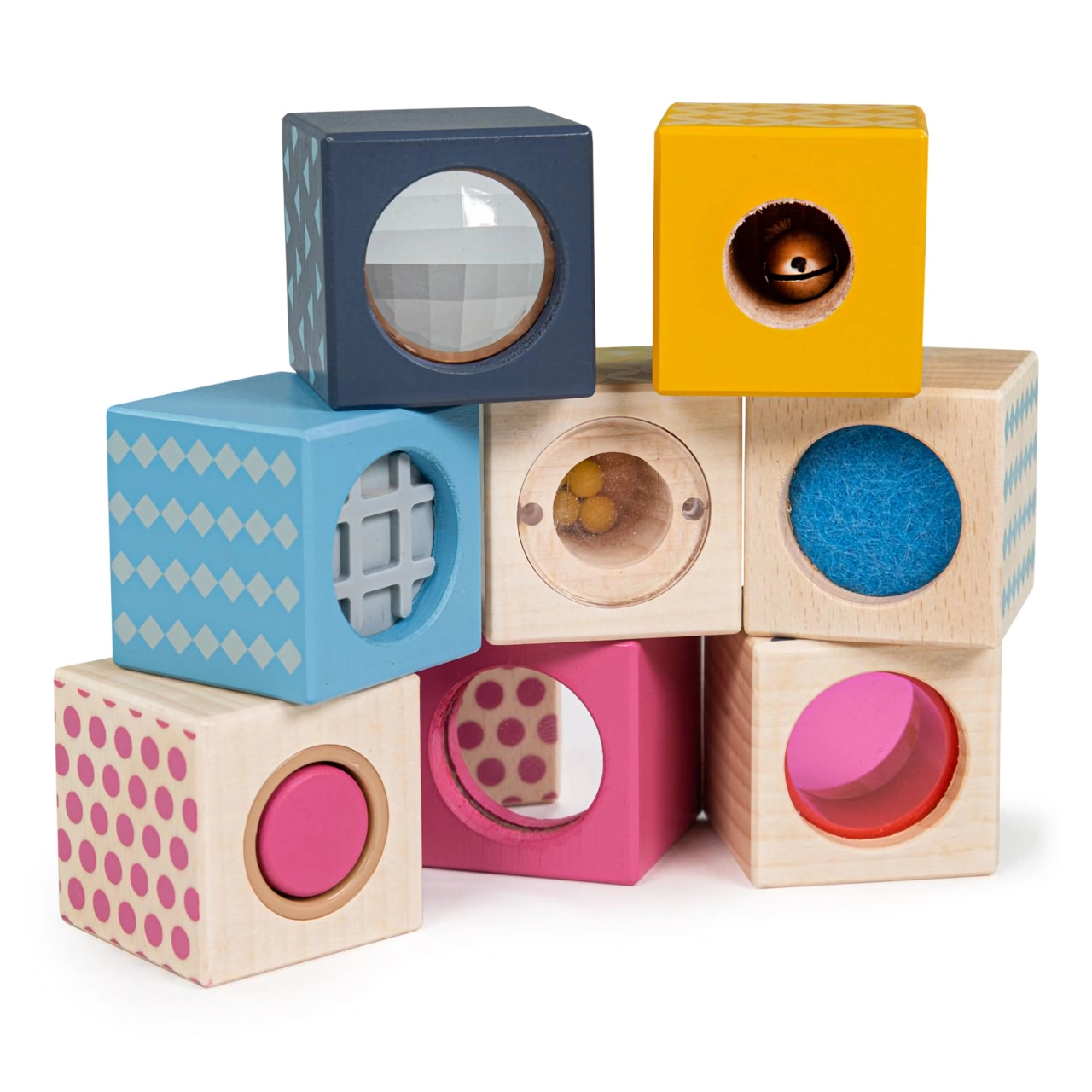 Bigjigs Toys zmyslové kocky
