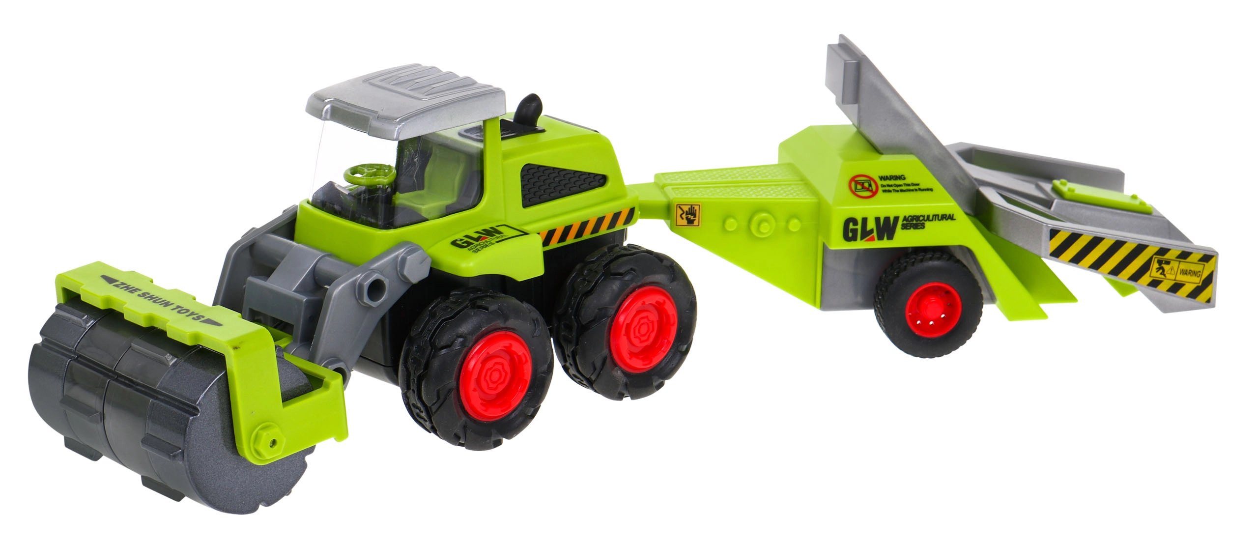 E-shop JOKO Kovový Poľnohospodársky valec 1:55 + prívesný vozík 28cm