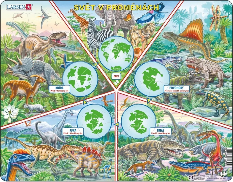 Puzzle Svet v premenách 100 dielikov od Larsena