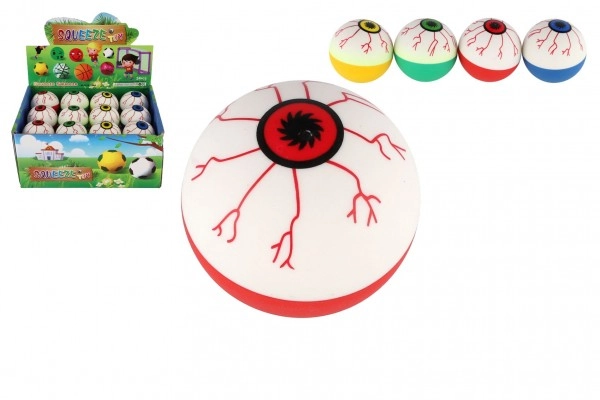 E-shop Loptička hopík oko pena 6cm 4 druhy v sáčku 24ks v boxe