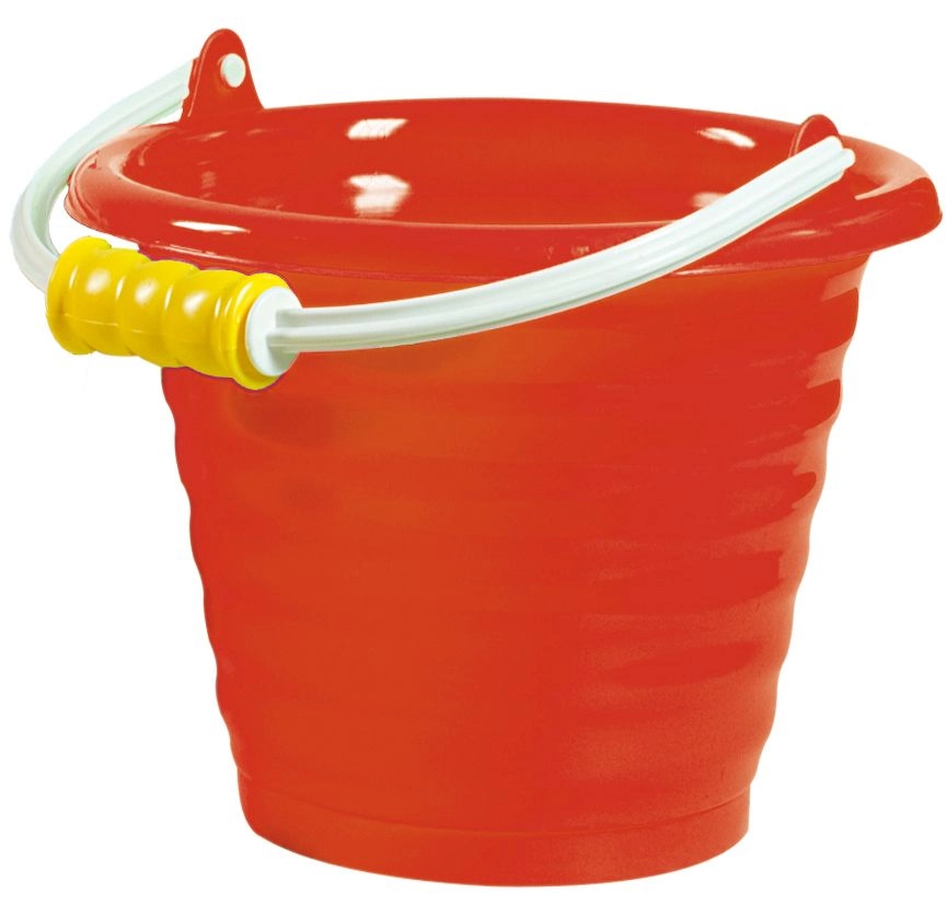 E-shop Androni Kyblík s vlnovkou 20 cm červený