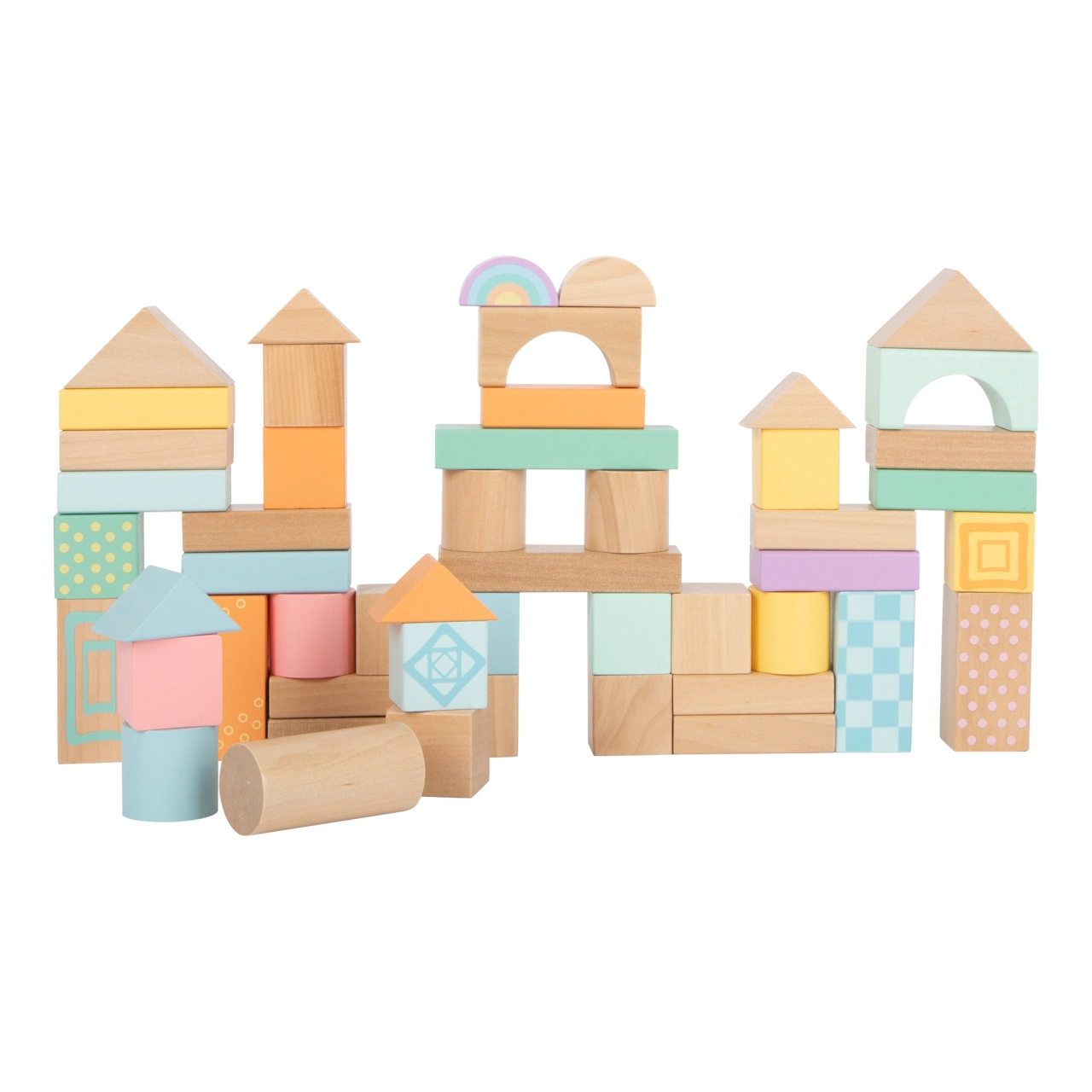 E-shop Small Foot Stavebné kocky Pastel 50ks