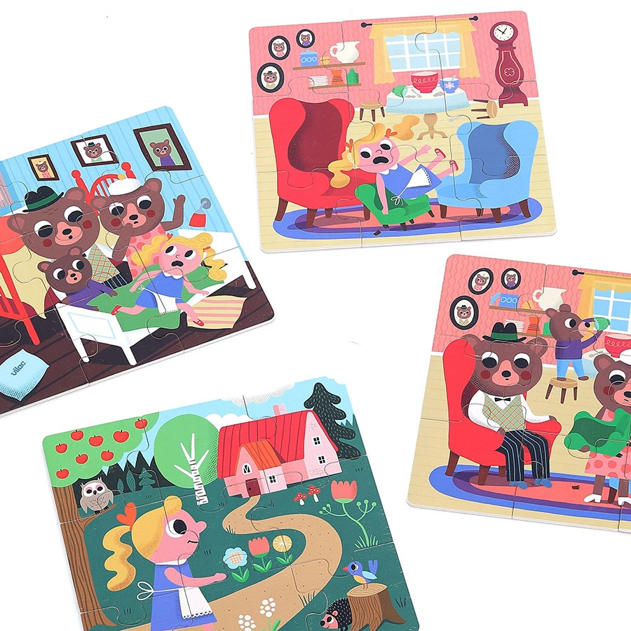 E-shop Vilac puzzle Zlatovláska 4v1