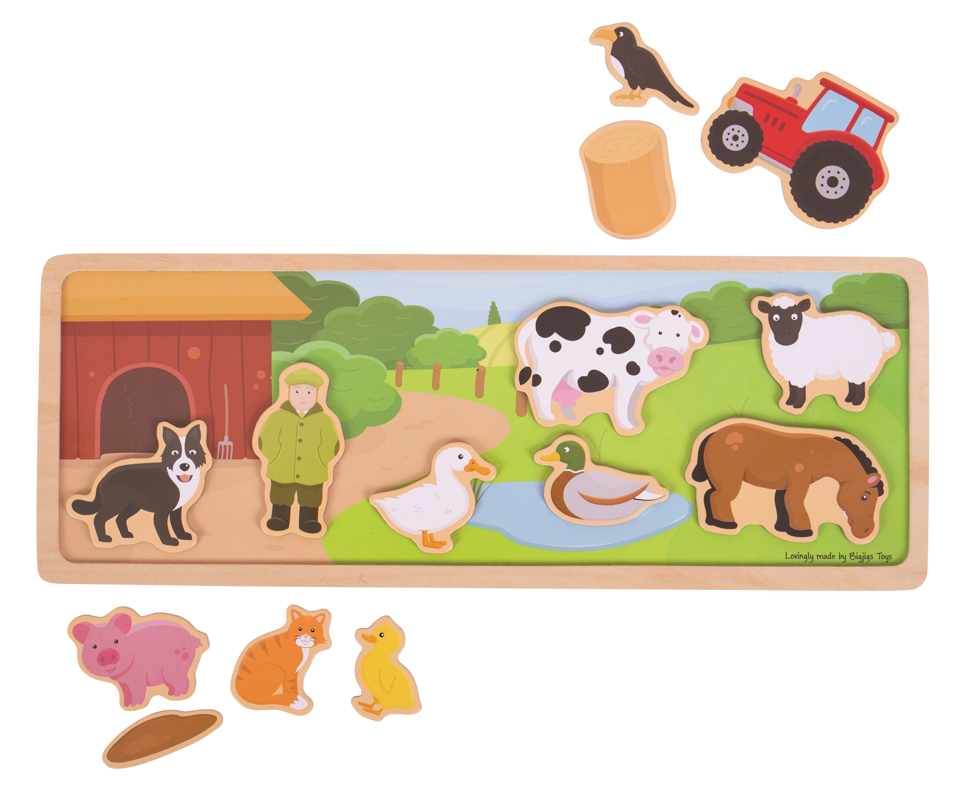 E-shop Bigjigs Toys magnetické puzzle farma