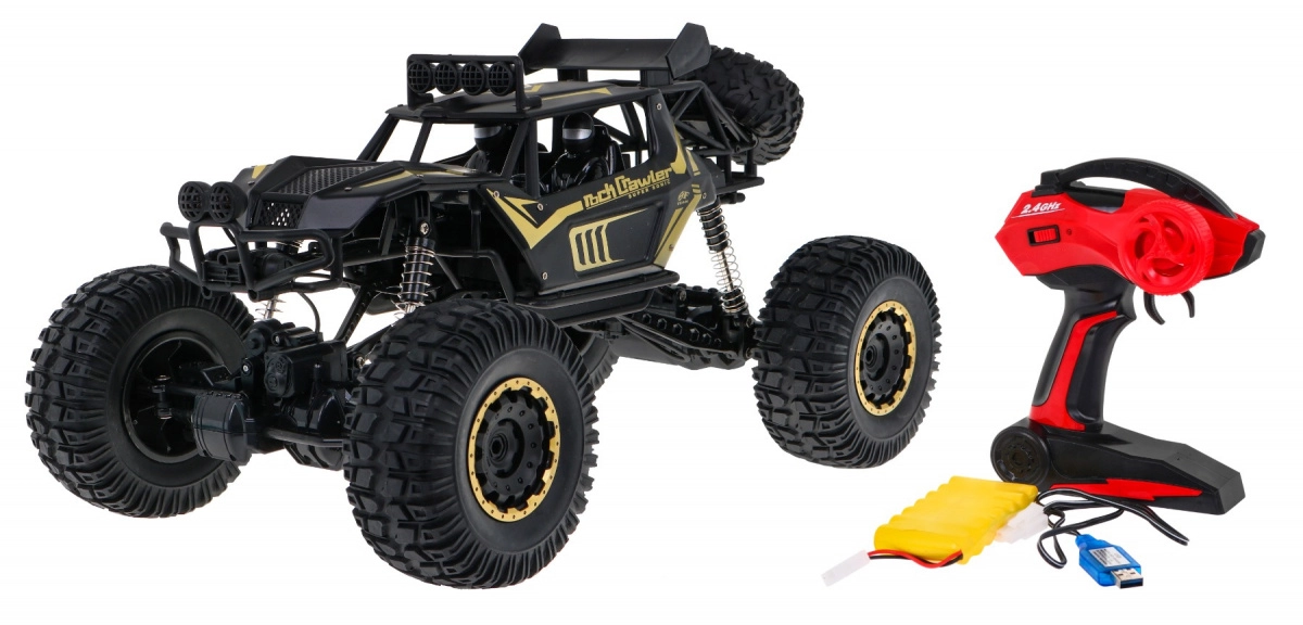 E-shop Kovový RC rock crawler 1:8 s pohonom 4x4 a LED pre deti 3+