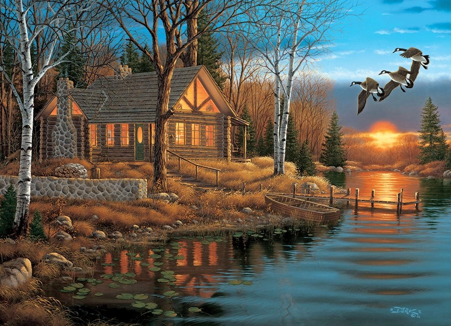 E-shop Puzzle COBBLE HILL Oddych pri jazere 1000 dielikov