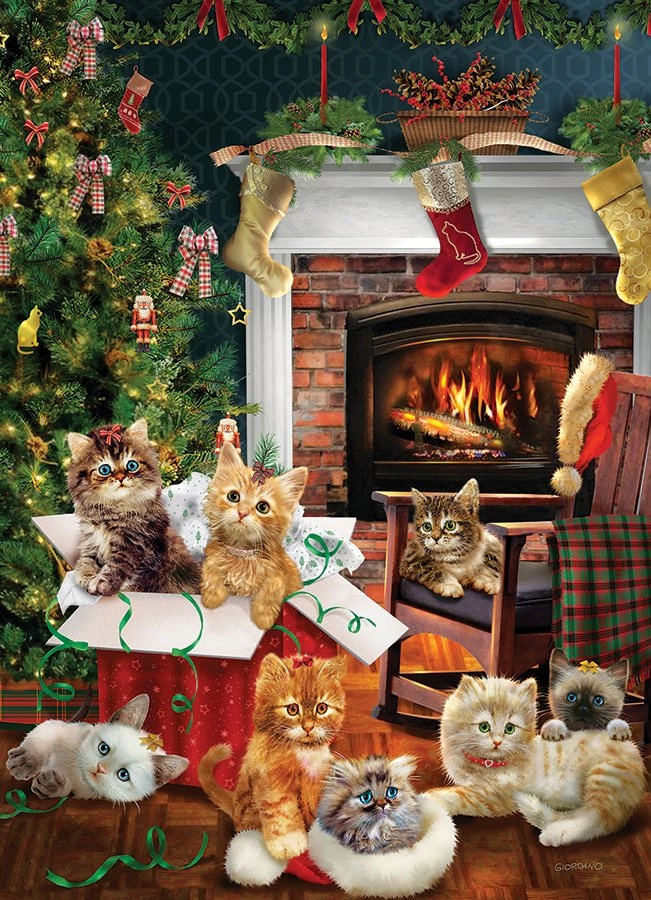 E-shop Cobble Hill Christmas Kittens 1000 dielov