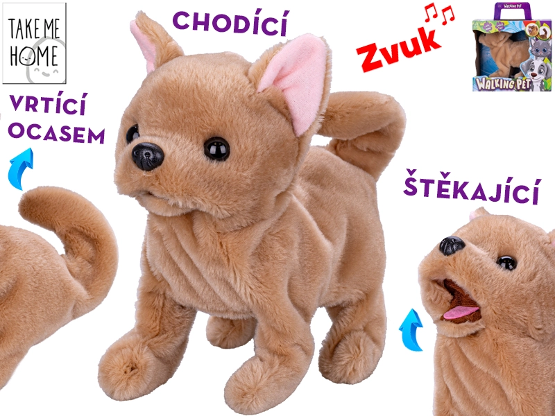 Interaktívny plyšový psík 21 cm Take Me Home