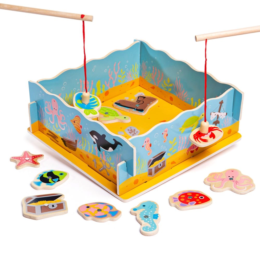 E-shop Bigjigs Toys drevená hra magnetické chytanie rybičiek