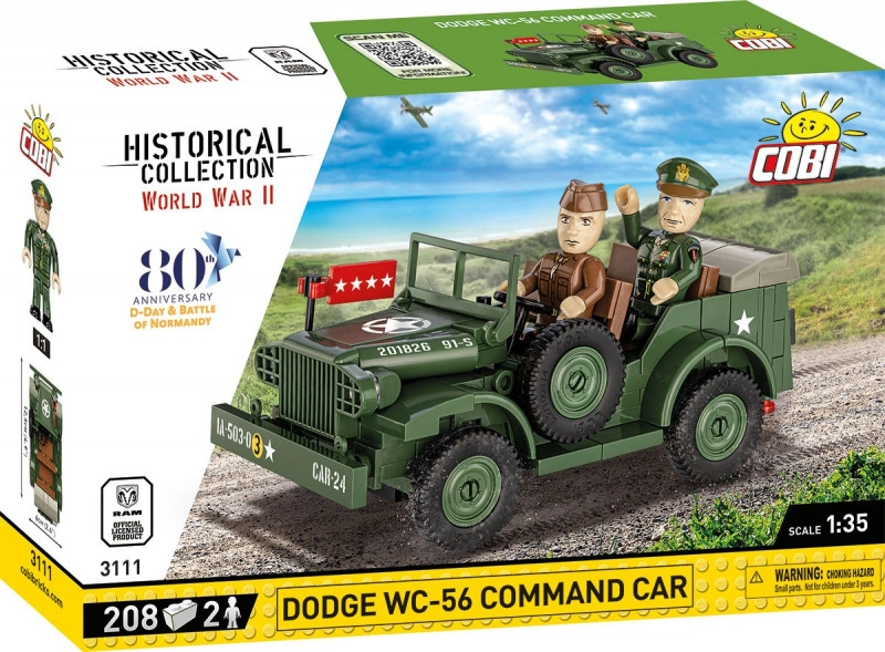 E-shop COBI 3111 World War II Americký veliteľské vozidlo Dodge WC-56 1:35