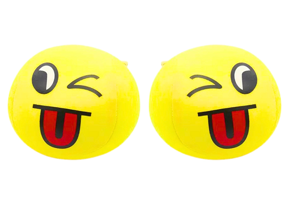 E-shop Mäkká loptička Emoji žltá 9 cm