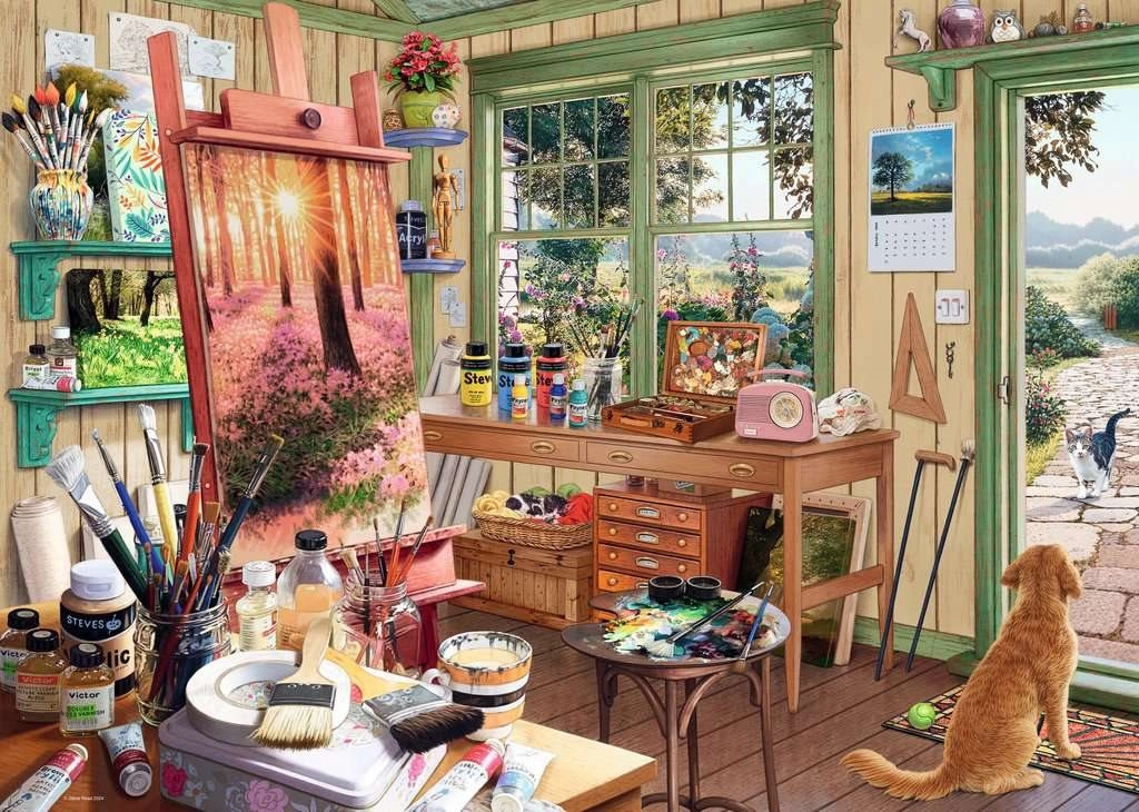 E-shop RAVENSBURGER Puzzle Moje útočisko č.11: Záhradný ateliér 1000 dielikov