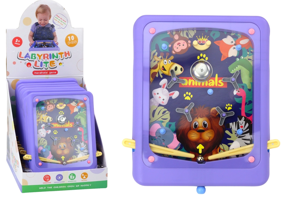 E-shop Zručnostná hra pinball so zvieratkami fialová