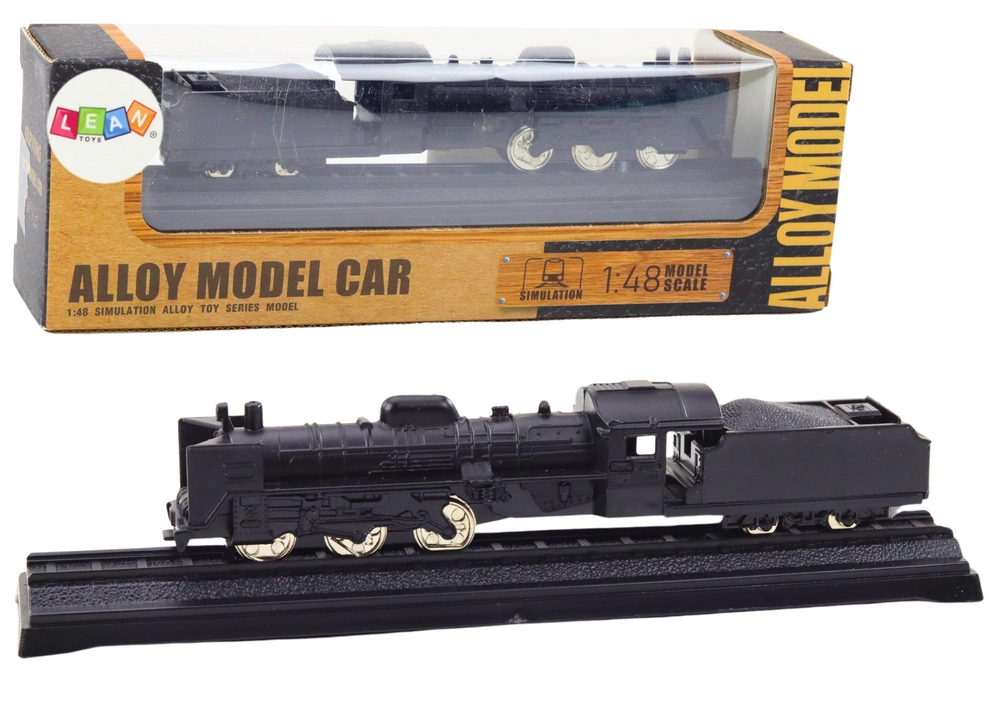 E-shop Kovový zberateľský model lokomotívy 1:48 – čierny