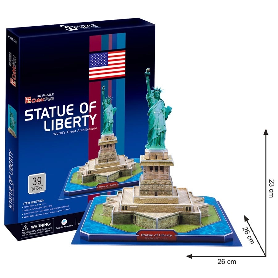 E-shop CubicFun 3D puzzle Socha Slobody 39 ks