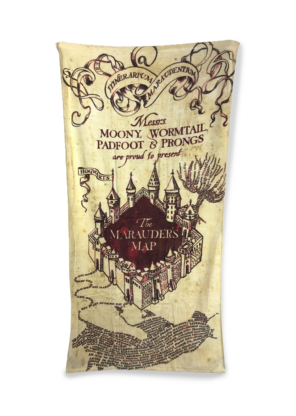 E-shop Groovy osuška Harry Potter záškodnícka mapa 75 x 150 cm