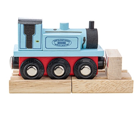 Bigjigs Rail drevený vláčik teriér – modrý