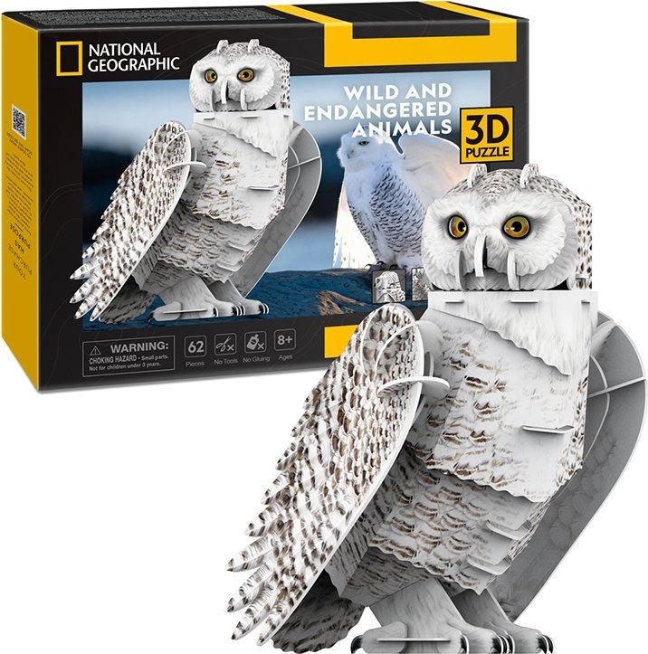 E-shop CubicFun 3D puzzle National Geographic: Sněžná sova 62 ks