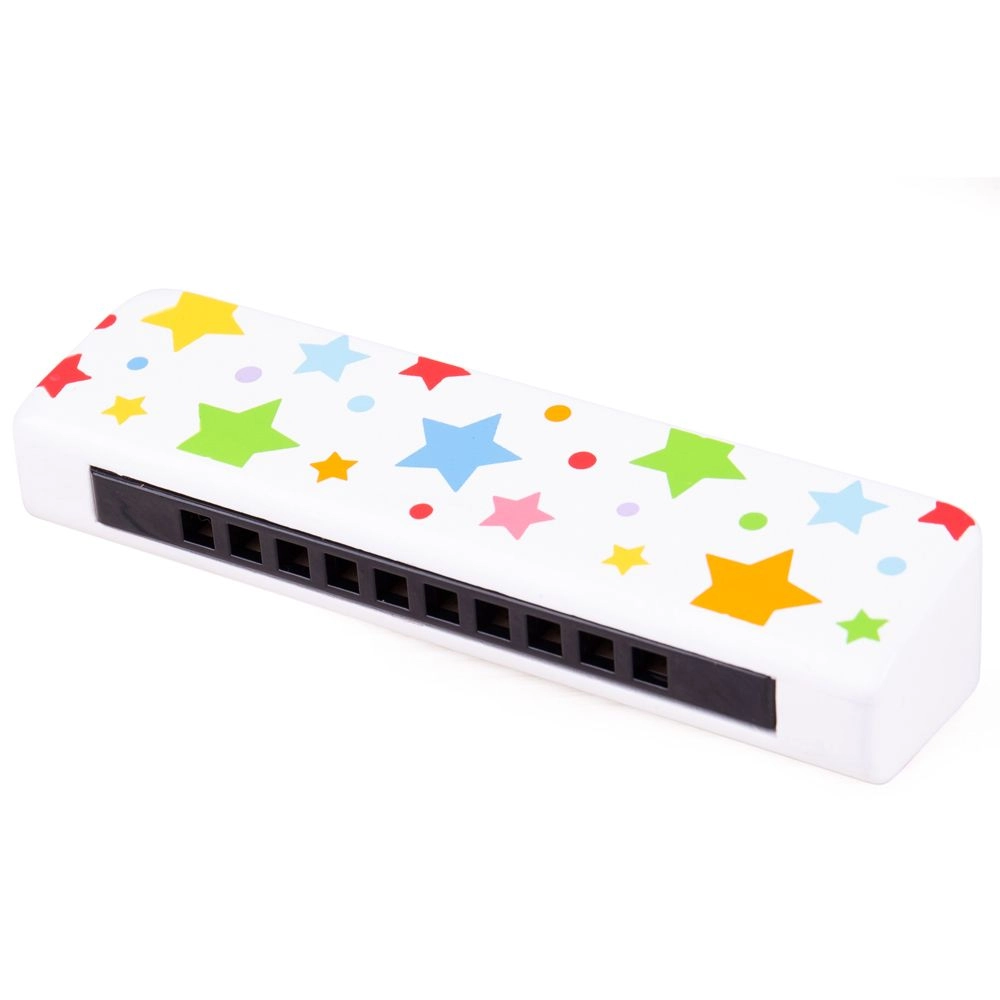 Bigjigs Toys drevená harmonika Hviezdičky