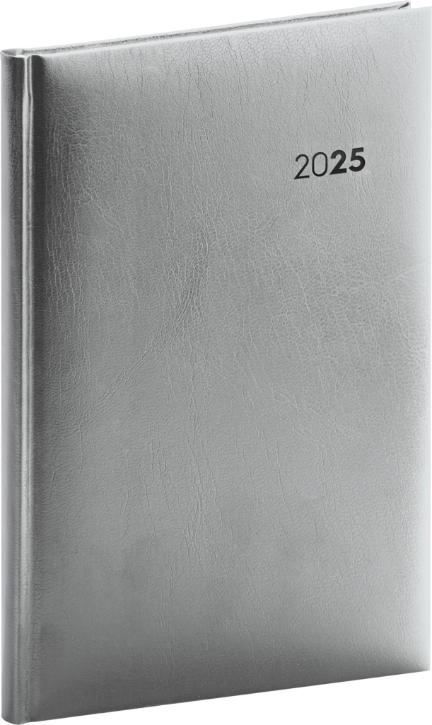 E-shop Notique týždenný diár balacron 2025 strieborný 15 × 21 cm