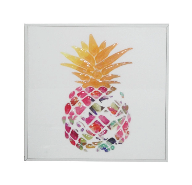 E-shop Obraz s ananásom 20 × 20 cm v ráme