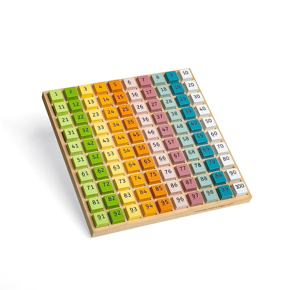 E-shop Bigjigs Toys drevený číselný zásobník 1–100 FSC