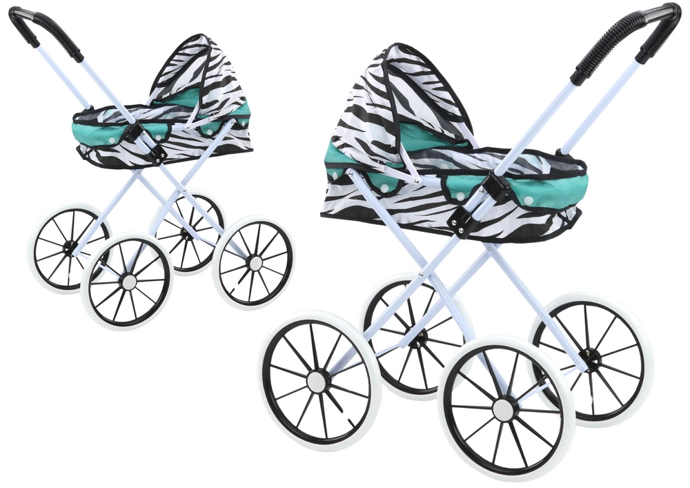 E-shop Lean Toys Veľké kolesá skladacie Zebra Tyrkysová
