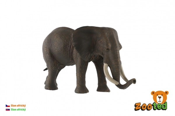 Realistická plastová figúrka afrického slona 17 cm