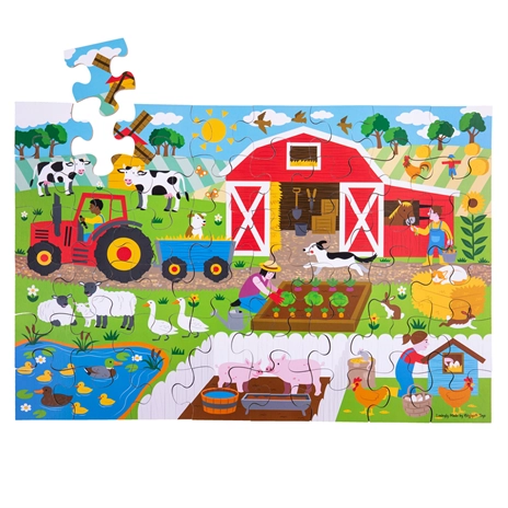 E-shop Bigjigs Toys Podlahové Farma 48 dielov