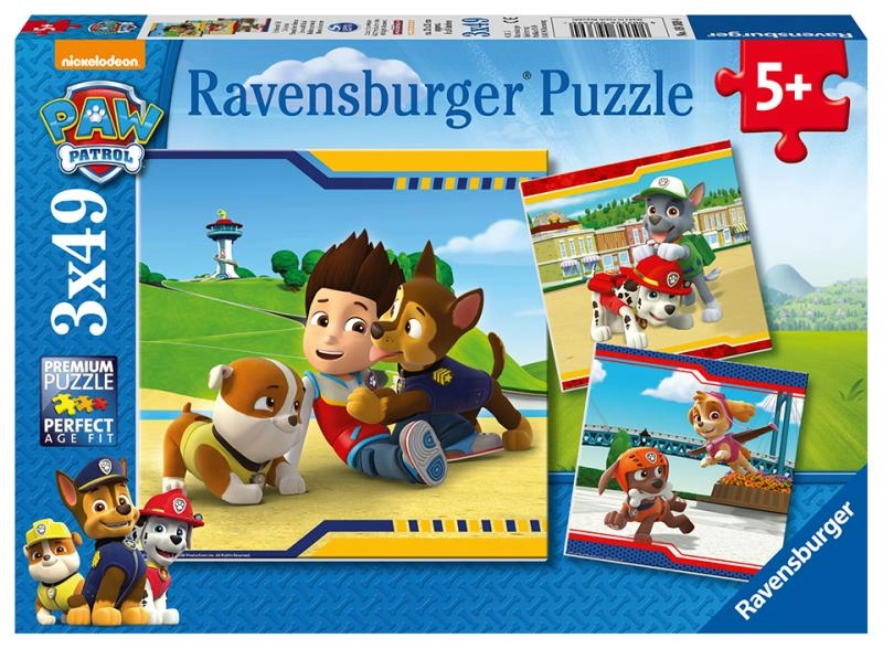 E-shop Ravensburger 093694 Tlapková Patrola Chlupatí hrdinové 3 x 49 dielov