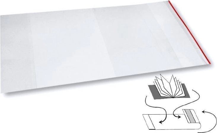 E-shop Obal univerzálny 297x540 mm lesk číry samolep. prúžok