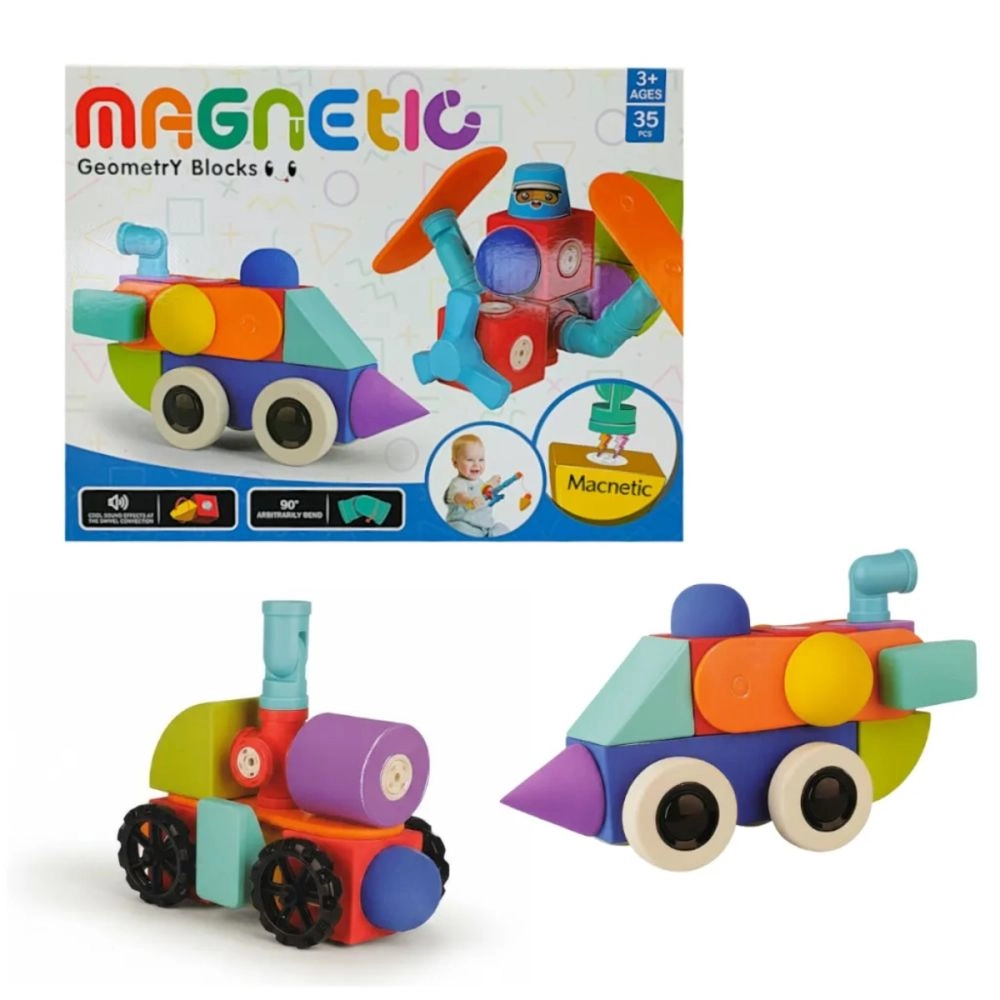 E-shop Magnetické penové stavebné kocky Tong LE (35 dielov)