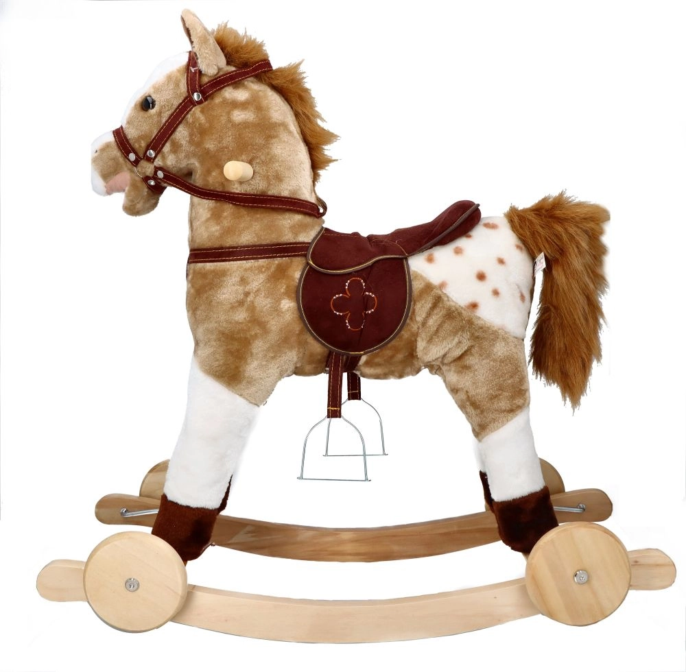 E-shop Cuddle & Love houpací koník mustang s melodií béžový