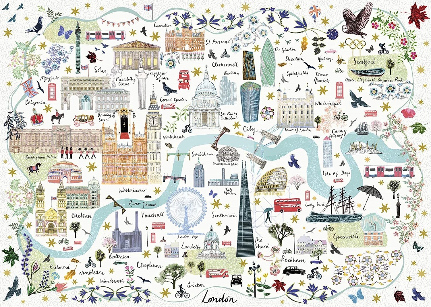 E-shop Gibsons puzzle mapa Londýna 1000 dielikov