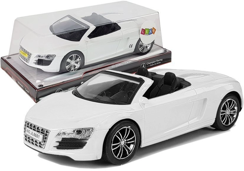 E-shop LEAN TOYS Kabriolet na naťahovanie biely 1:18