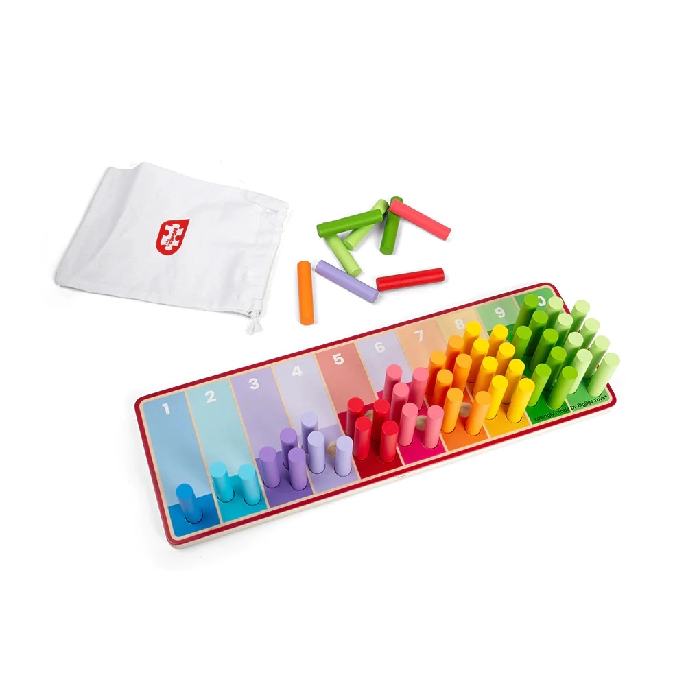 E-shop Bigjigs Toys Počítacie tyčinky dúhové