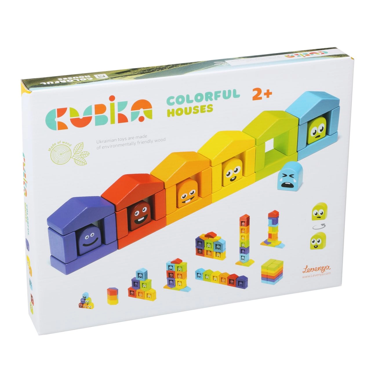 E-shop Cubika 14866 Barevné domečky 30 dílů