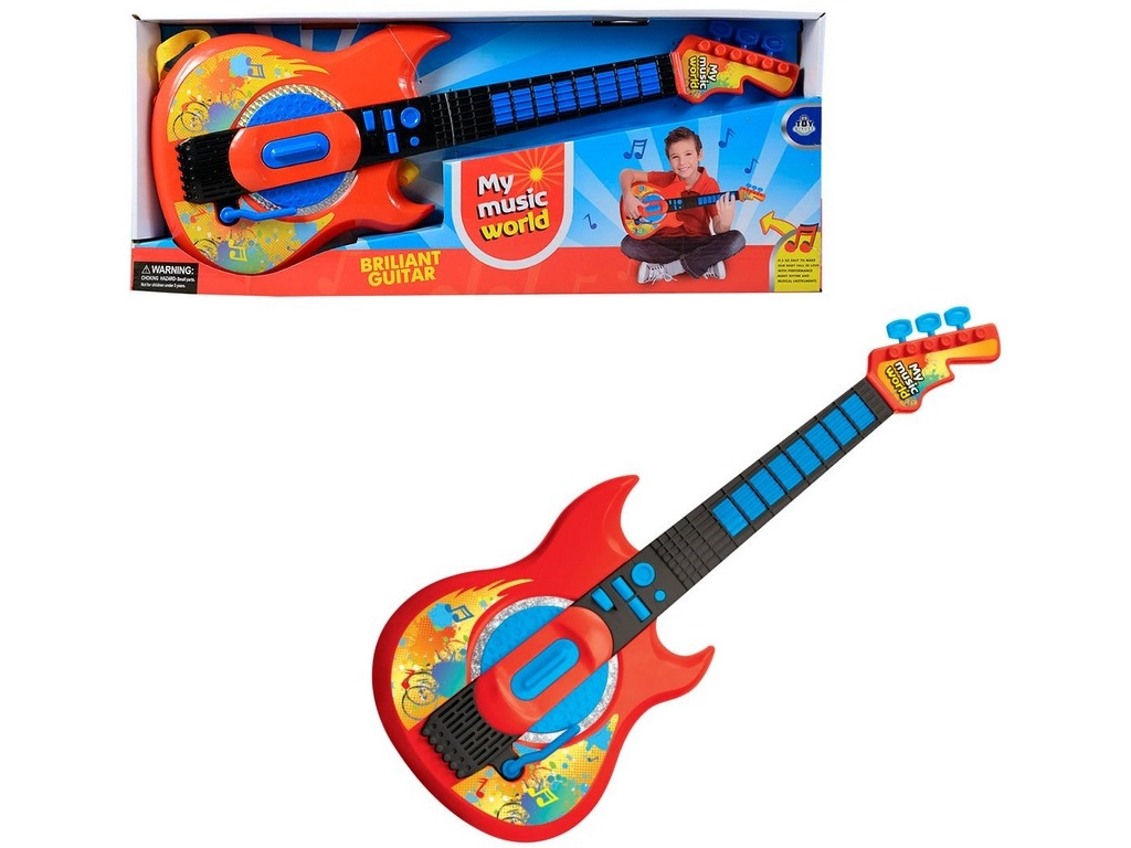 Detská elektrická gitara 55 cm – červená