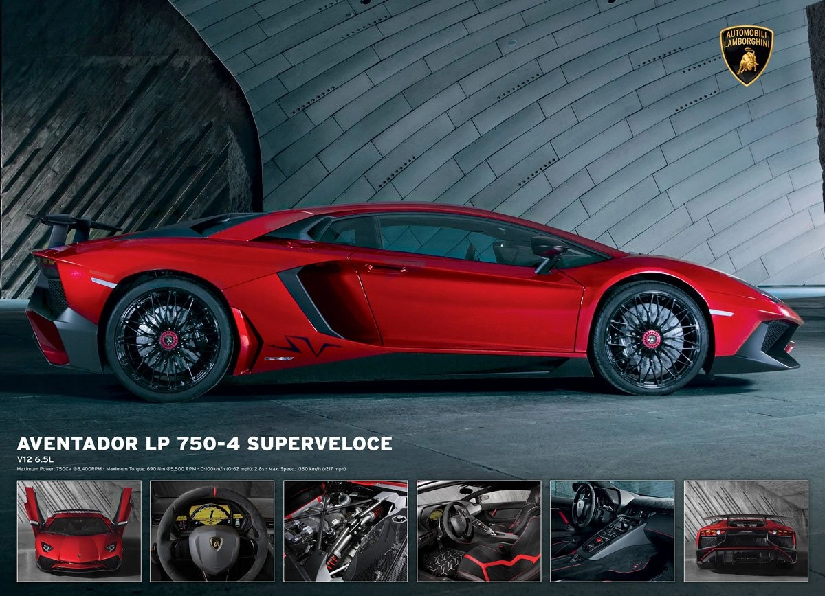 Puzzle EUROGRAPHICS Lamborghini Aventador LP 750-4, 1000 dielikov