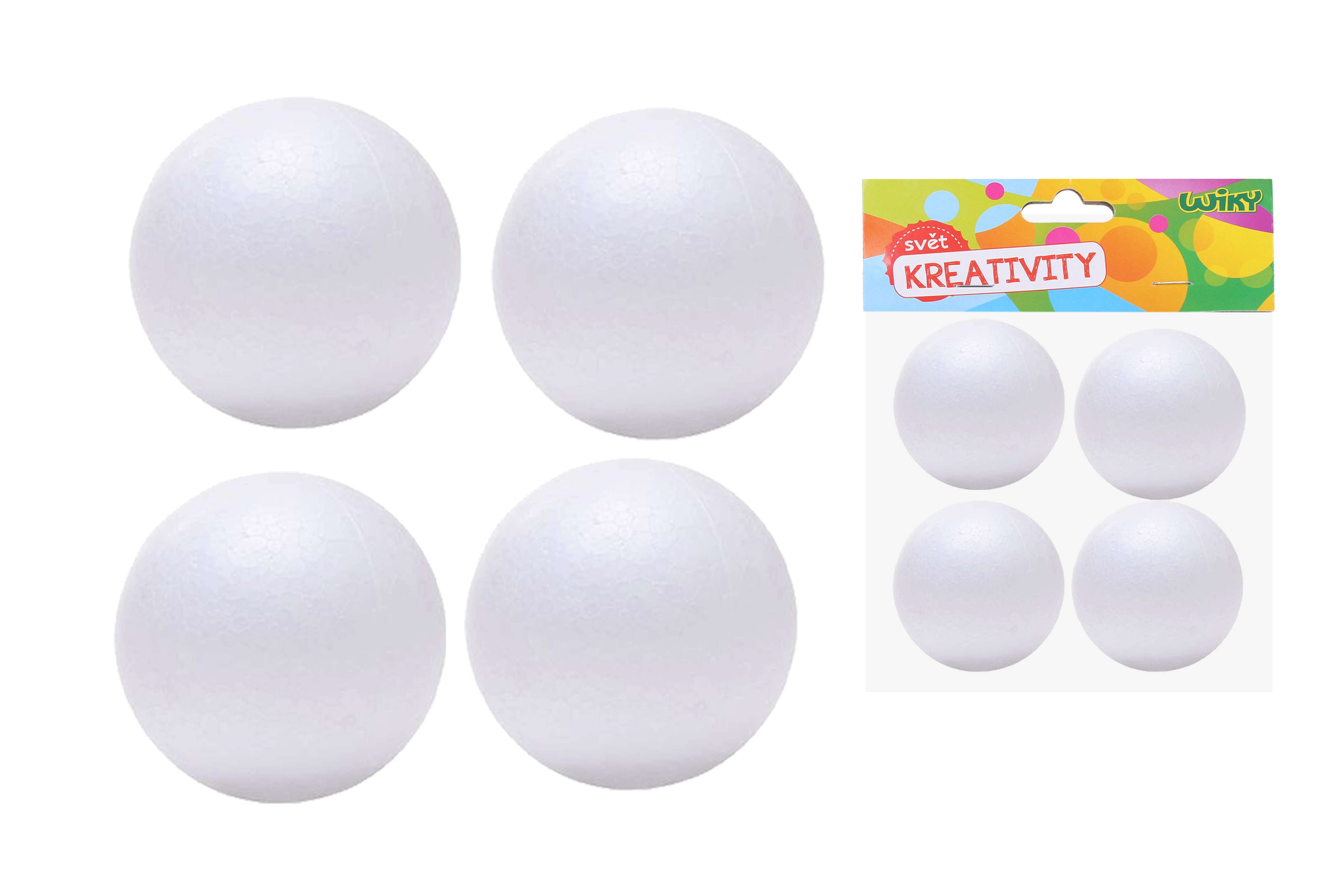 Polystyrénové dekoračné gule 7cm, 4ks