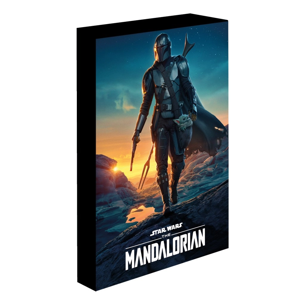 E-shop Obraz LED svietiace 30x40 cm, Mandalorian