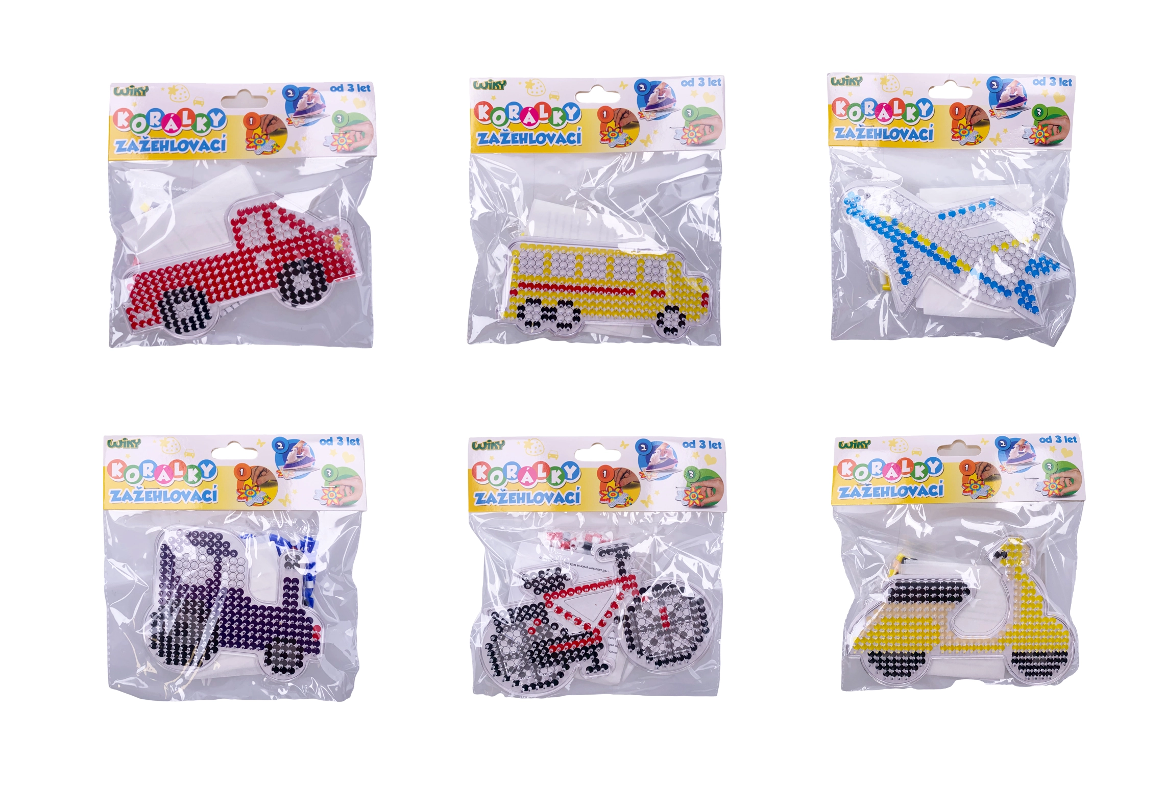 E-shop Wiky Korálky zažehľovací set - Dopravné prostriedky 16cm - bicykel