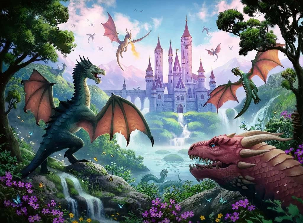 E-shop Ravensburger puzzle Magický drak XXL 300 dielikov